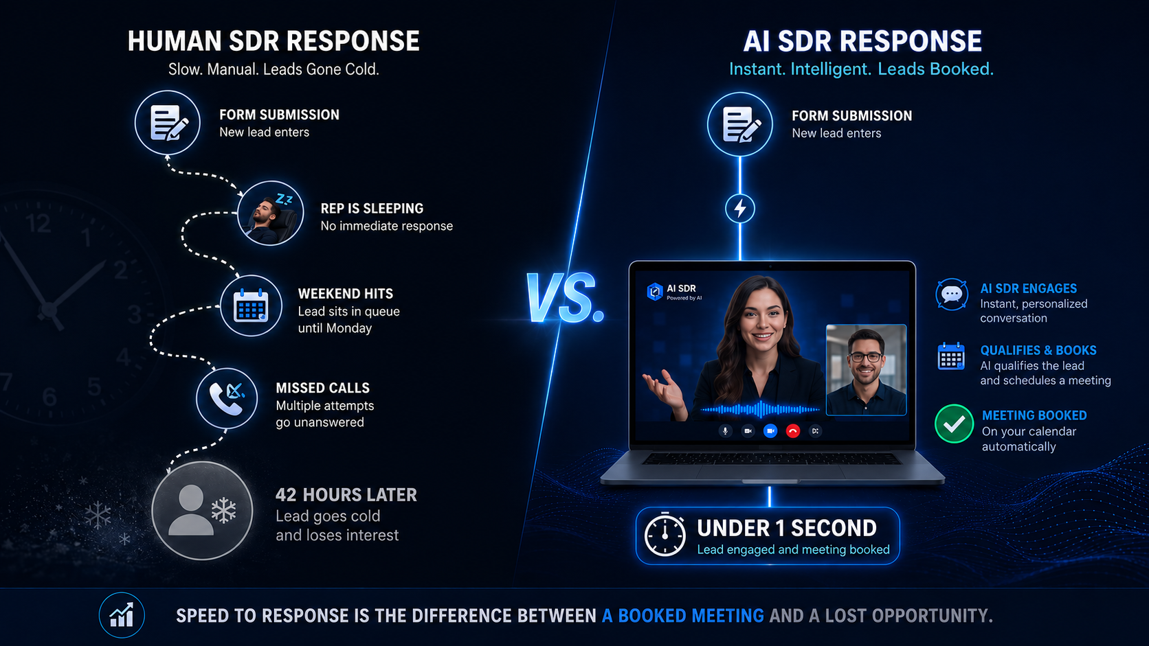 AI SDR vs Human SDR: Real Cost, Speed, and Conversion Compared