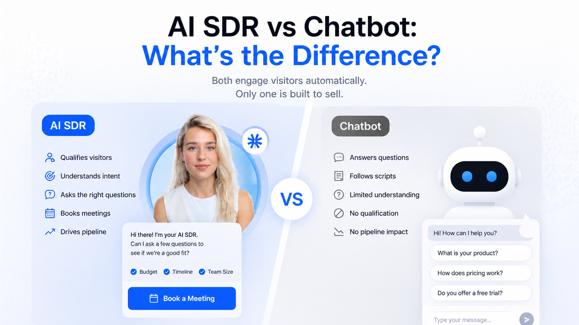 AI SDR vs Chatbot: What's the Difference?