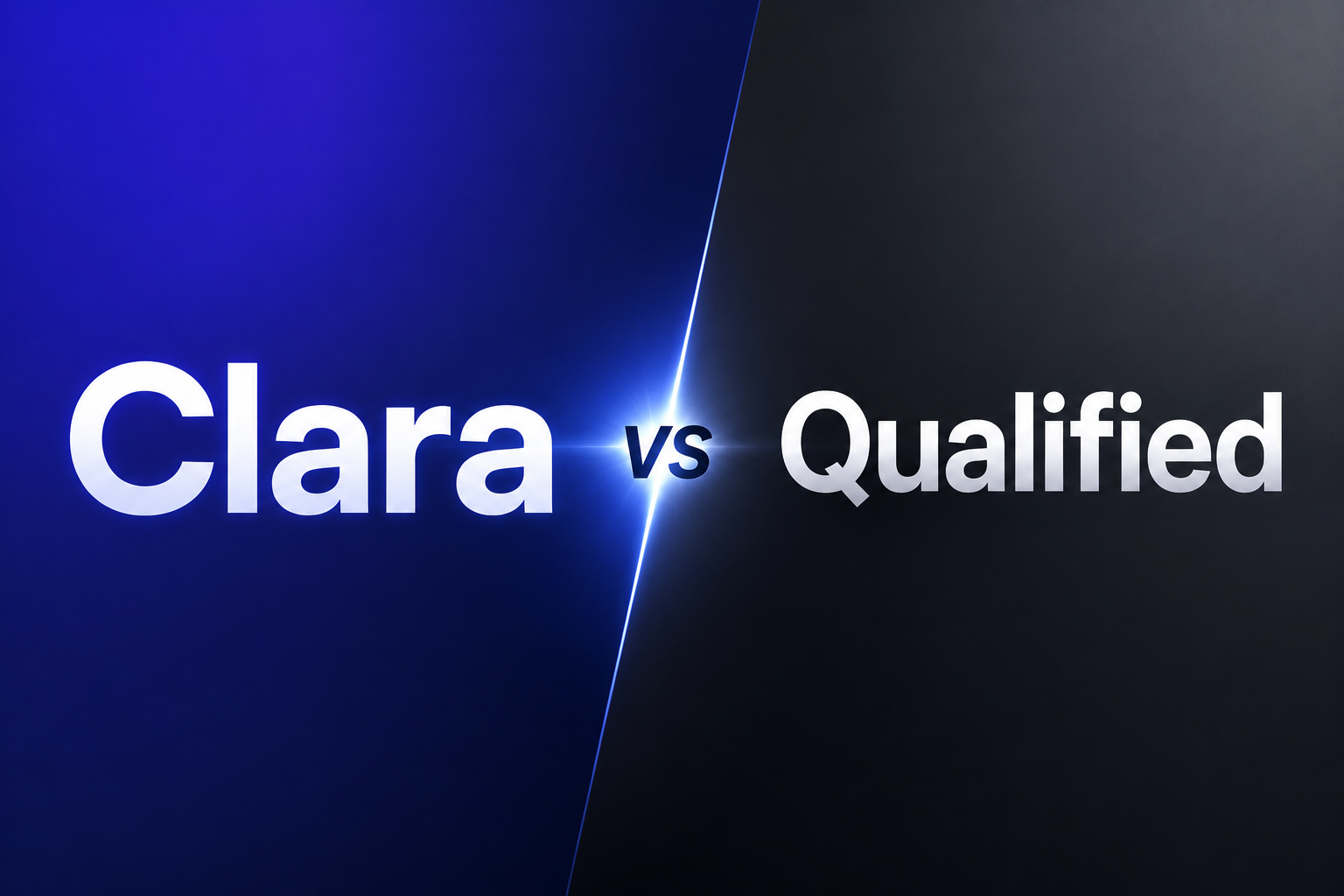 Clara AI SDR with live browser control versus Qualified Piper's pre-loaded slide deck - a visual comparison of real-time demo capability against static presentations.