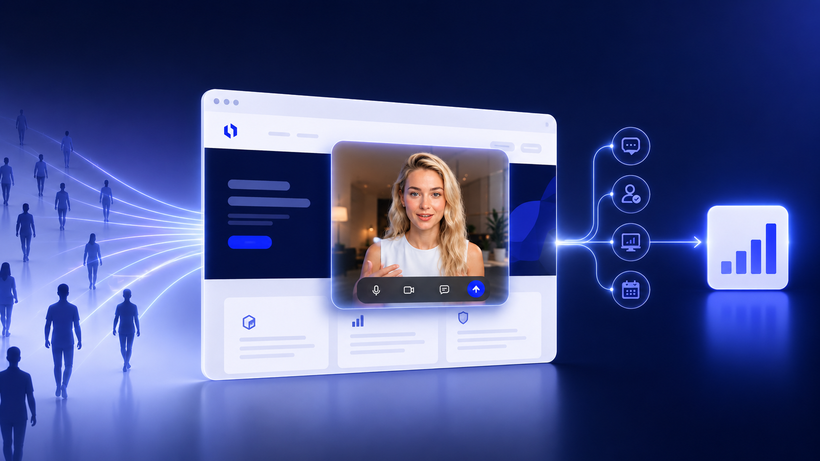 AI SDR converting website visitors into pipeline through face-to-face engagement and automated meeting booking